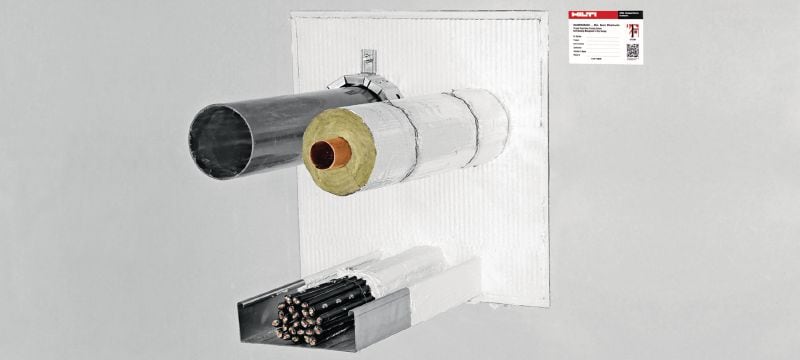 Rivestimento intumescente CFS-CT Sistema con pannelli rivestiti antifuoco con vasta gamma di certificazioni per la sigillatura di aperture da medie a grandi Applicazioni 1