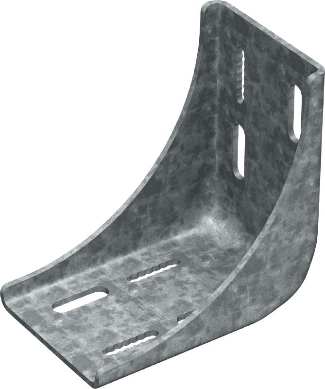 Staffa angolare MT-C-GL A OC Staffa angolare regolabile e rinforzata per strutture di travi MT pesanti soggette a carico 3D, per uso in esterni a basso inquinamento