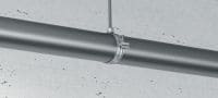 MP-M-F Collare standard per tubi zincato a caldo (HDG), non isolato, per carichi pesanti (sistema metrico) Applicazioni 1
