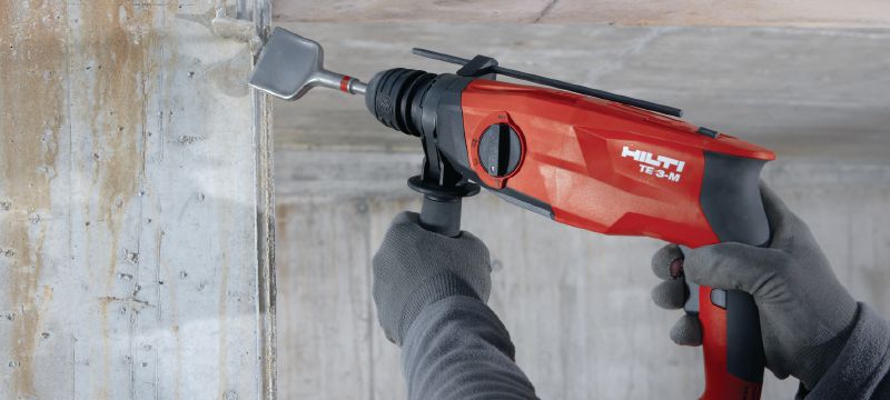 Perforatore TE 3-M Potente perforatore multifunzione con impugnatura a pistola e a triplice modalità SDS Plus (TE-C) con funzione di scalpellatura Applicazioni 1