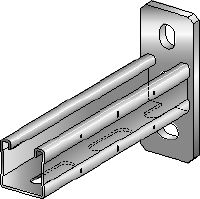 MQK-41 Konsole Galvanisch verzinkte Konsole mit einfacher MQ Profilschiene (41 mm hoch) für mittelschwere Anwendungen