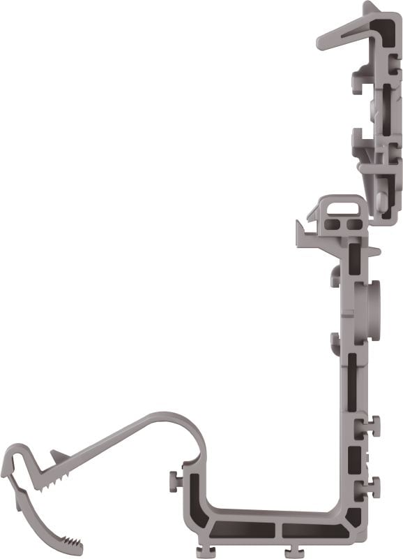 Portacavi X-ECH MX (02) Raccoglicavi in materiale plastico ottimizzato per i chiodi a nastro e compatibile con un'ampia gamma di metodi di fissaggio e materiali di base.