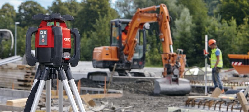 PR 3-HVSG Robuster Grünlicht-Rotationslaser mit 360°-Aufprallschutz und schnell aufladendem Li-Ionen-Akku, geeignet für alle Anwendungen im Innenausbau Anwendungen 1