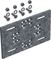 Piastra modulare MT-P-G OC Piastra modulare per il montaggio di strutture modulari su acciaio strutturale senza necessità di fissaggio diretto
